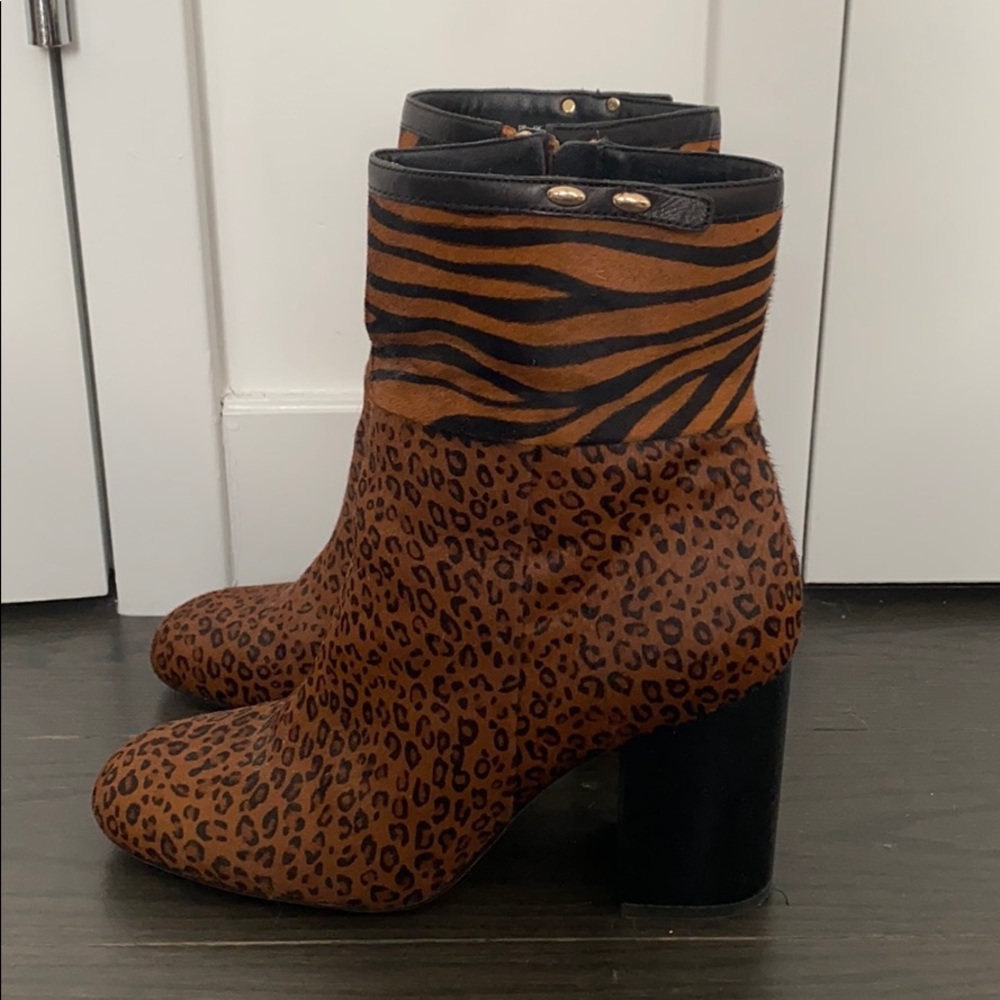 FRANCO SARTO LEOPARD BOOTIES